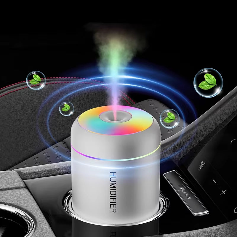 180ML USB Electric Aroma Diffuser and Humidifier with Essential Oil Purification and Ambient Lighting for Home, Car, and Bedroom