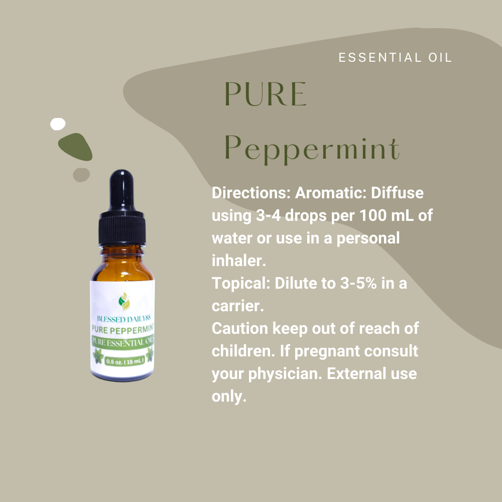 Pure Peppermint Essential Oil 0.5 OZ. ( 15 mL )