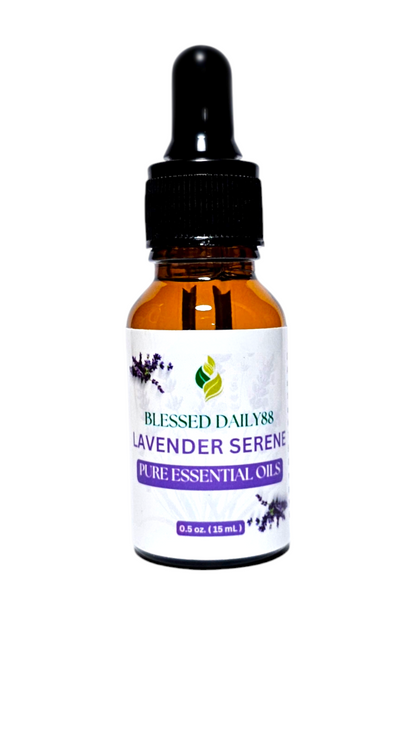 Lavender Serene Essential Oil - Pure Therapeutic Grade | BlessedDaily88 (15mL)